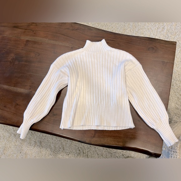 ZAFUL Women's Mock Neck Sweater Long Sleeve Ribbed Knit Basic Cropped Pullover - Picture 5 of 5